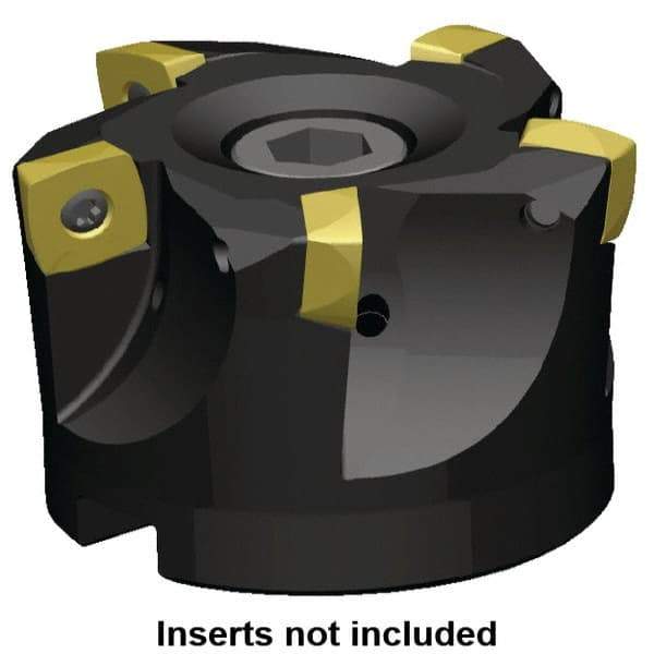 Kennametal - 3" Cut Diam, 0.098" Max Depth, 1" Arbor Hole, 8 Inserts, XD 12 Insert Style, Indexable Copy Face Mill - C7792VXD12-A3.00Z08R Cutter Style, 1.97" High, Through Coolant, Series 7792 - Exact Industrial Supply