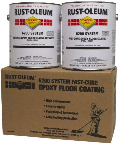 Rust-Oleum - 1 Gal Can Semi Gloss Silver Gray Floor Coating - <250 g/L VOC Content - Exact Industrial Supply