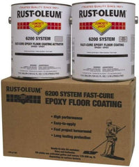 Rust-Oleum - 1 Gal Can Semi Gloss Silver Gray Floor Coating - <250 g/L VOC Content - Exact Industrial Supply