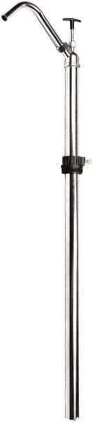 Value Collection - 3/4" Outlet, Steel Hand Operated T Handle Pump - 16 oz per Stroke, 41" OAL, For Petroleum Based Products - Exact Industrial Supply