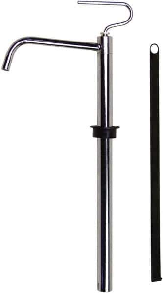 Value Collection - 3/4" Outlet, Steel Hand Operated Drum Pump - 4 oz per Stroke, 18-1/2" OAL, For Petroleum Based Products - Exact Industrial Supply