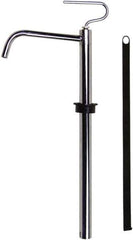 Value Collection - 3/4" Outlet, Steel Hand Operated Drum Pump - 4 oz per Stroke, 18-1/2" OAL, For Petroleum Based Products - Exact Industrial Supply
