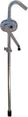 Value Collection - 1-1/4" Outlet, Aluminum Hand Operated Rotary Pump - 30 oz per Stroke, 51" OAL, For Fuel Oil, Kerosene, Gasoline, Antifreeze & Other Noncorrosive Fluids - Exact Industrial Supply