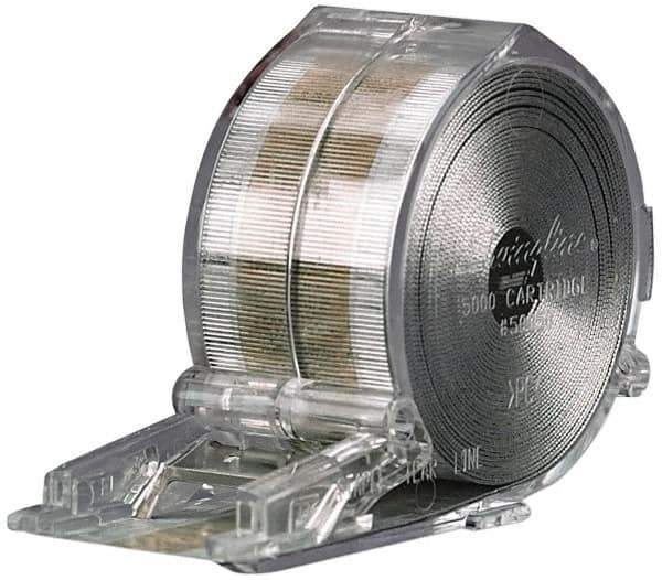 Swingline - 1/4" Leg Length, Galvanized/Low-Carbon Steel Staple Cartridge Roll - 30 Sheet Capacity, For Use with Swingline 690e, 520e, 5000 Series, 790, Zephyr & Electric Saddle Staplers - Exact Industrial Supply