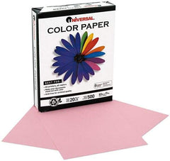 UNIVERSAL - 8-1/2" x 11" Pink Copy Paper - Use with Laser Printers, Copiers, Offset Presses, Spirit Duplicators - Exact Industrial Supply