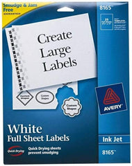 AVERY - 11" Long, White Paper Shipping Label - For Inkjet Printers - Exact Industrial Supply