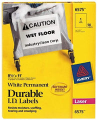 AVERY - 11" Long, White Paper Name Badge Labels - For Laser Printers - Exact Industrial Supply