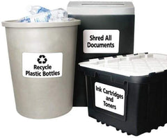 AVERY - 5" Wide x 8-1/8" Long, White Paper Name Badge Labels - For Laser Printers - Exact Industrial Supply
