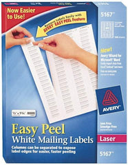 AVERY - 1-3/4" Long, White Paper Return Address Label - For Laser Printers - Exact Industrial Supply