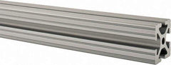 80/20 Inc. - 48 Inches Long x 1-1/2 Inches Wide x 1-1/2 Inches High, T Slotted Aluminum Extrusion - 1.154 Square Inches, Clear Anodized Finish - Exact Industrial Supply