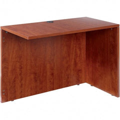 ALERA - Woodgrain Laminate Return/Bridge Shell Desk - 42" Wide x 23-5/8" Deep x 29-5/8" High, Medium Cherry - Exact Industrial Supply