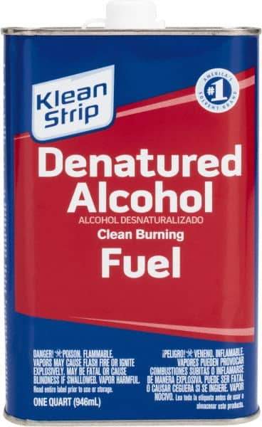 Klean-Strip - 1 Qt Denatured Alcohol - 790 gL VOC Content, Comes in Can - Exact Industrial Supply