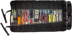 Ergodyne - 25 Pocket Gray Ballistic Polyester Tool Roll - 14-3/4" Wide x 27" Deep x 1" High - Exact Industrial Supply