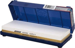 Norton - 8" Long x 3" Wide x 1" Thick, Sharpening Stone - Rectangle, 4000/8000 Grit, Ultra Fine Grade - Exact Industrial Supply