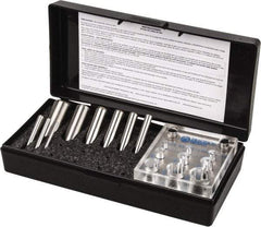 Value Collection - 1/8 to 3/4 Inch Diameter Shim Punch and Die Set - 1/8, 3/16, 1/4, 5/16, 3/8, 7/16, 1/2, 5/8 and 3/4 Inch Diameter, 9 Piece - Exact Industrial Supply
