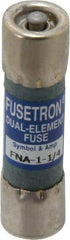 Cooper Bussmann - 250 VAC, 1.25 Amp, Time Delay Pin Indicator Fuse - Fuse Holder Mount, 1-1/2" OAL, 10 at 125 V kA Rating, 13/32" Diam - Exact Industrial Supply