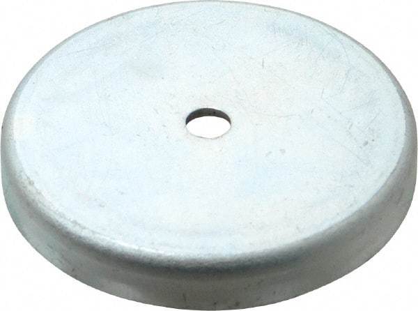 Mag-Mate - 2.63" Diam, 3/8" Cup Height, 3/8" Overall Height, 100 Lb Average Pull Force, 100 Lb Max Pull Force, Neodymium Rare Earth Cup Magnet - Through Hole Style, 9/32" Cup ID, 5/8" Magnet ID, Galvanized - Exact Industrial Supply