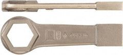 Ampco - 1-7/16" 6 Point Striking Box Wrench - Single End, 7-1/2" OAL, Aluminum Bronze - Exact Industrial Supply