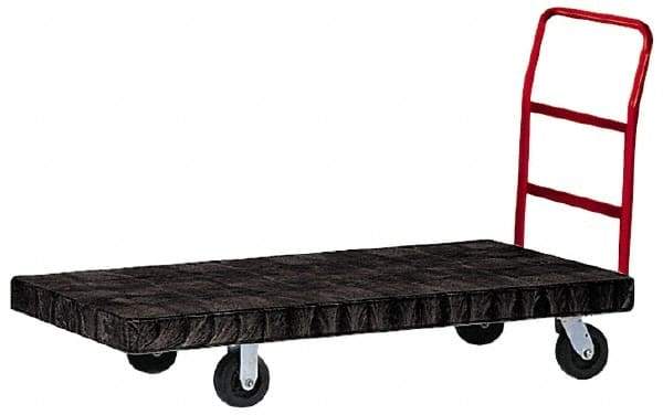 Rubbermaid - 2,000 Lb Capacity Structural Foam/Steel Platform Truck - Structural Foam Deck, 24" OAW, Rubber Casters - Exact Industrial Supply