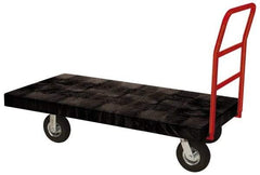 Rubbermaid - 1,200 Lb Capacity Structural Foam/Steel Platform Truck - Structural Foam Deck, 24" OAW, Rubber Casters - Exact Industrial Supply