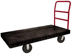 Rubbermaid - 2,500 Lb Capacity Structural Foam/Steel Platform Truck - Structural Foam Deck, 30" OAW, Polyolefin Casters - Exact Industrial Supply