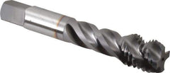 OSG - 3/4-10 UNC 4 Flute Modified Bottoming Spiral Flute Tap - Vanadium High Speed Steel, TiCN Finish, 4-1/4" OAL, Right Hand Flute, Right Hand Thread, H3, Series 290 - Exact Industrial Supply