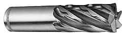 Weldon - 1-1/4" Diam, 3" LOC, 6 Flute Cobalt Roughing & Finishing Square End Mill - Uncoated, 5-1/2" OAL, 1-1/4" Shank Diam, Weldon Shank, 30° Helix, Non-Centercutting - Exact Industrial Supply