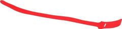 SpeedTech - 15" Long Red Nylon & Polyethylene Hook & Loop Strap - 50 Lb Tensile Strength - Exact Industrial Supply