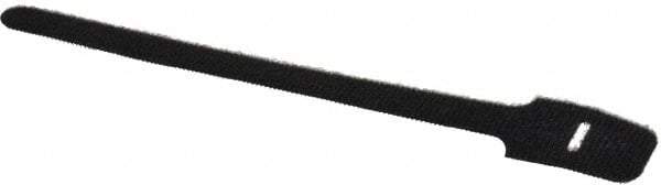 SpeedTech - 8" Long Black Nylon & Polyethylene Hook & Loop Strap - 40 Lb Tensile Strength - Exact Industrial Supply