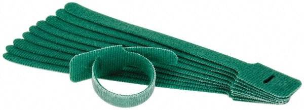 SpeedTech - 8" Long Green Nylon & Polyethylene Hook & Loop Strap - 40 Lb Tensile Strength - Exact Industrial Supply