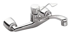 Moen - Wall Mount, Kitchen Faucet without Spray - One Handle, Lever Handle, Standard Spout - Exact Industrial Supply