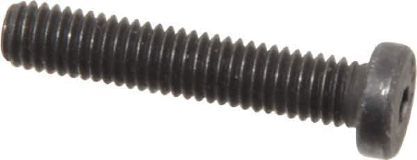 Value Collection - #10-32 UNF Hex Socket Drive, Low Socket Cap Screw - Alloy Steel, Black Oxide Finish, Fully Threaded, 1" Length Under Head - Exact Industrial Supply