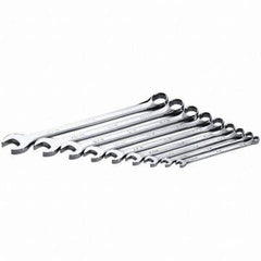 SK - 9 Piece, 1/4 to 3/4", Combination Wrench Set - Inch System of Measurement, Chrome Finish - Exact Industrial Supply