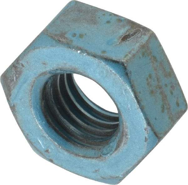 Value Collection - M10x1.50 Metric Coarse Steel Right Hand Hex Nut - 17mm Across Flats, 8mm High, Metric Blue Finish - Exact Industrial Supply