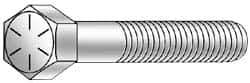 Armor Coat - 3/8-16 UNC, 5" Length Under Head Hex Head Cap Screw - Partially Threaded, Grade 8 Steel, 9/16" Hex - Exact Industrial Supply