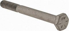 Armor Coat - 1/4-20 UNC, 2-1/2" Length Under Head Hex Head Cap Screw - Partially Threaded, Grade 8 Steel, 7/16" Hex - Exact Industrial Supply