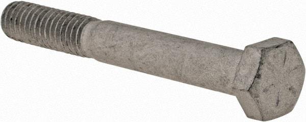 Armor Coat - 5/16-18 UNC, 2-1/2" Length Under Head Hex Head Cap Screw - Partially Threaded, Grade 8 Steel, 1/2" Hex - Exact Industrial Supply