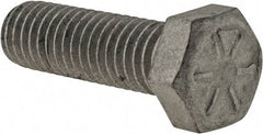 Armor Coat - 3/8-16 UNC, 1-1/4" Length Under Head Hex Head Cap Screw - Fully Threaded, Grade 8 Steel, 9/16" Hex - Exact Industrial Supply