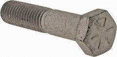 Armor Coat - 1/2-13 UNC, 2-1/2" Length Under Head Hex Head Cap Screw - Partially Threaded, Grade 8 Steel, 3/4" Hex - Exact Industrial Supply