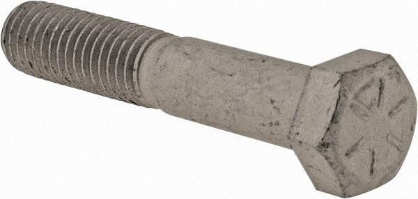 Armor Coat - 1/2-13 UNC, 2-3/4" Length Under Head Hex Head Cap Screw - Partially Threaded, Grade 8 Steel, 3/4" Hex - Exact Industrial Supply