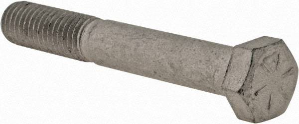 Armor Coat - 1/2-13 UNC, 3-1/2" Length Under Head Hex Head Cap Screw - Partially Threaded, Grade 8 Steel, 3/4" Hex - Exact Industrial Supply