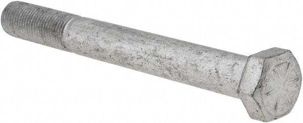 Armor Coat - 1/2-20 UNF, 4-1/2" Length Under Head Hex Head Cap Screw - Partially Threaded, Grade 8 Steel, 3/4" Hex - Exact Industrial Supply