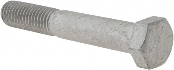 Armor Coat - 5/8-11 UNC, 4" Length Under Head Hex Head Cap Screw - Partially Threaded, Grade 8 Steel, 15/16" Hex - Exact Industrial Supply