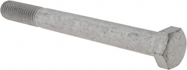 Armor Coat - 5/8-11 UNC, 6" Length Under Head Hex Head Cap Screw - Partially Threaded, Grade 8 Steel, 15/16" Hex - Exact Industrial Supply