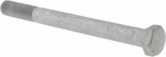 Armor Coat - 5/8-11 UNC, 7" Length Under Head Hex Head Cap Screw - Partially Threaded, Grade 8 Steel, 15/16" Hex - Exact Industrial Supply