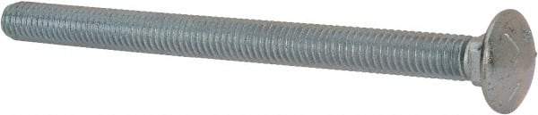 Value Collection - 3/8-16 UNC 5" Length Under Head, Standard Square Neck, Carriage Bolt - Grade 5 Steel, Zinc-Plated Finish - Exact Industrial Supply