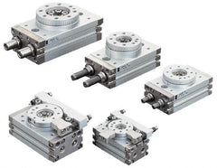 SMC PNEUMATICS - 100mm Table Diam x 32mm Piston Diam Rotary Actuator Table - 14 to 145 psi, 87.68 LBF Radial Load, 110.83 LBS Thrust Load Up, 159.16 LBS Thrust Load Down, 1/8" NPT Port, 189mm Long x 102mm Wide x 59mm High - Exact Industrial Supply