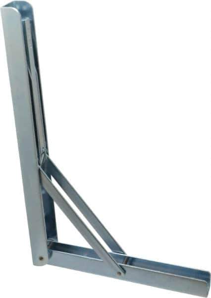 Knape & Vogt - 750 Lb Capacity, Anachrome Steel Coated, Shelf Bracket - 12" Long, 0.5906" Wide - Exact Industrial Supply