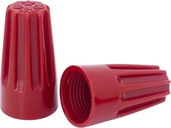 Ideal - 2, 14 to 4, 12 AWG, 600 Volt, Flame Retardant, Standard Twist on Wire Connector - Red, 221°F - Exact Industrial Supply