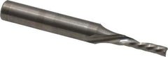 Onsrud - 1/8" Cutting Diam x 1/2" Length of Cut, 1 Flute, Downcut Spiral Router Bit - Uncoated, Right Hand Cut, Solid Carbide, 2" OAL x 1/4" Shank Diam, Single Edge, 21° Helix Angle - Exact Industrial Supply